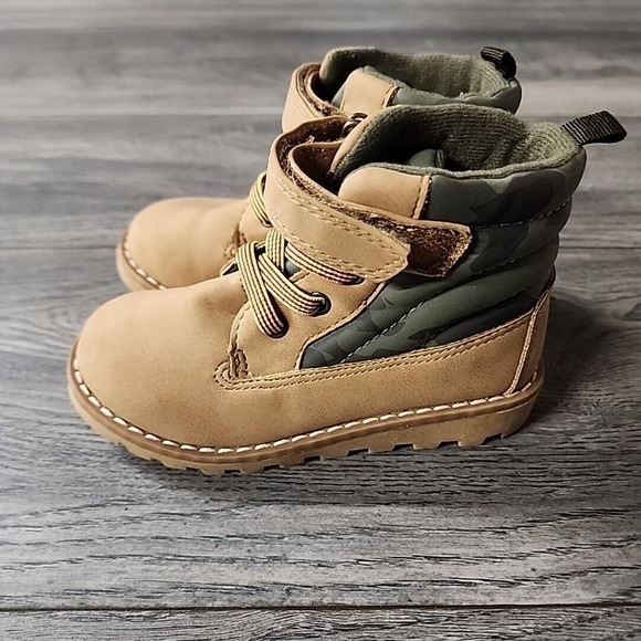 Lily & Dan Boys Brown Ankle Boot Size 7/8 Camo - Picture 5 of 9